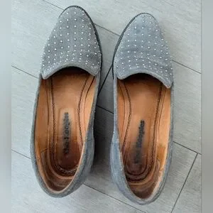 The Kooples | Shoes | The Kooples Gray Studded Suede Loafers  display picture 1
